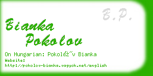 bianka pokolov business card